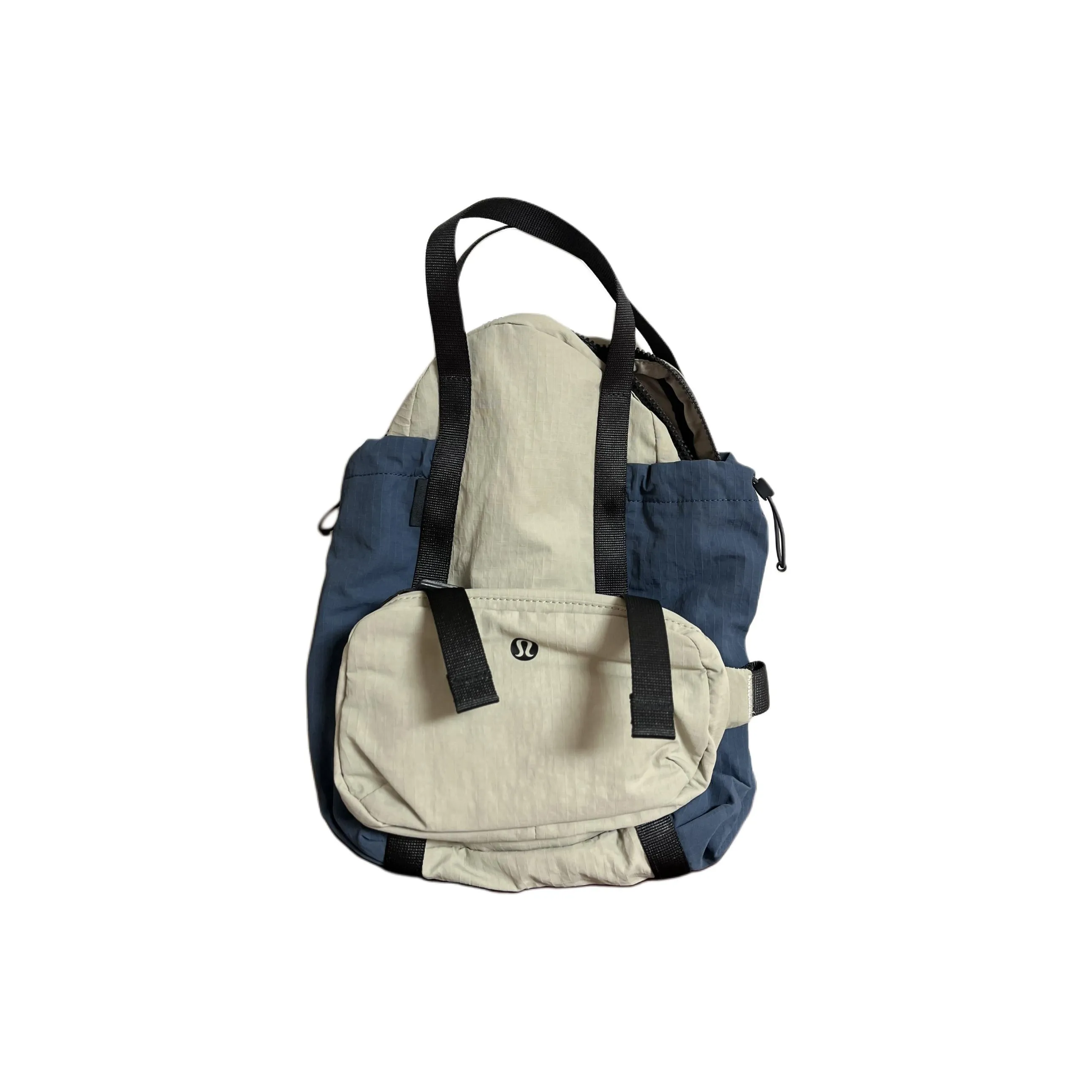 Lululemon Ткань Рюкзак Сумка на одно плечо Обычный Унисекс Синий Серый