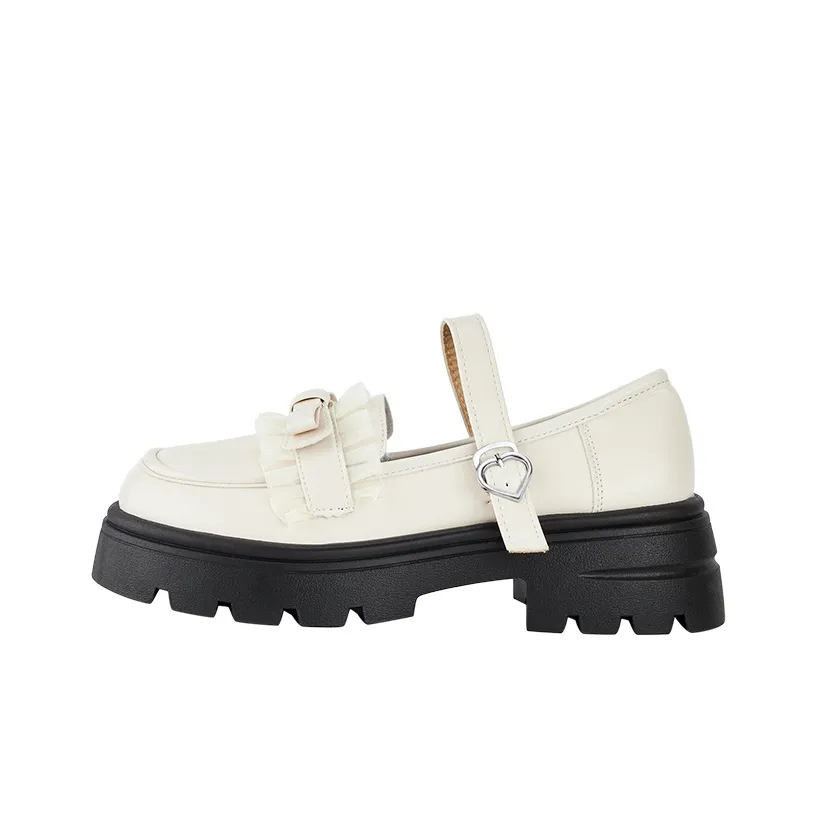 KARLIE KELLER Грубый каблук Туфли Мэри Джейн Женские Белые