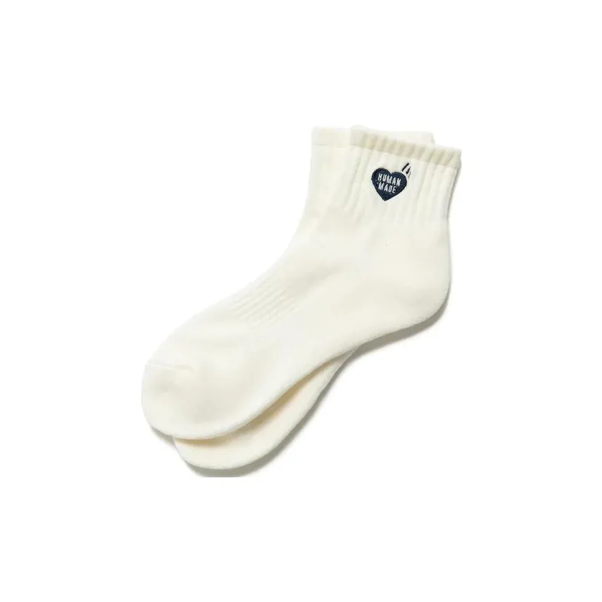 HUMAN MADE Short Pile Socks White