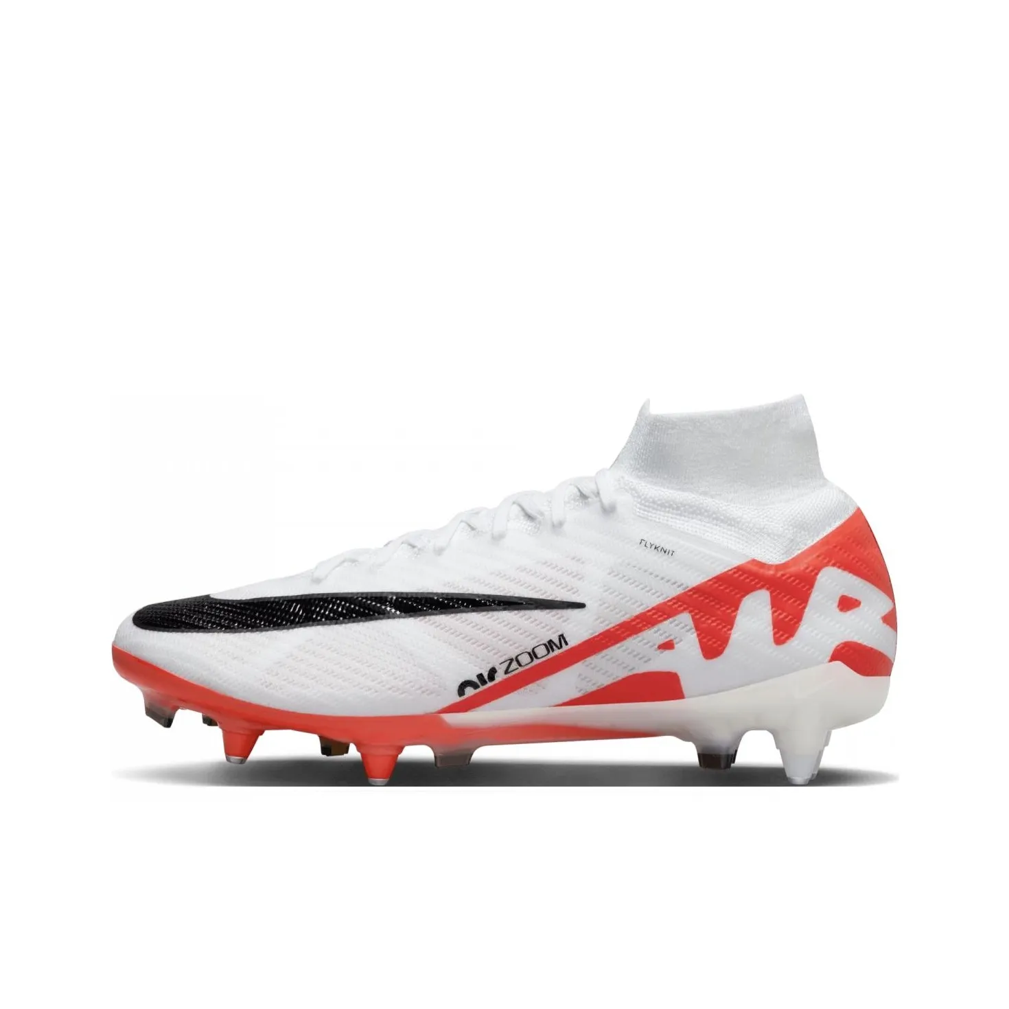 Nike Zoom Mercurial Superfly 9 SG Мягкая трава Устойчивая к абразиву Противоскользящие Футбольные бутсы Мужские Белый Красный Черный