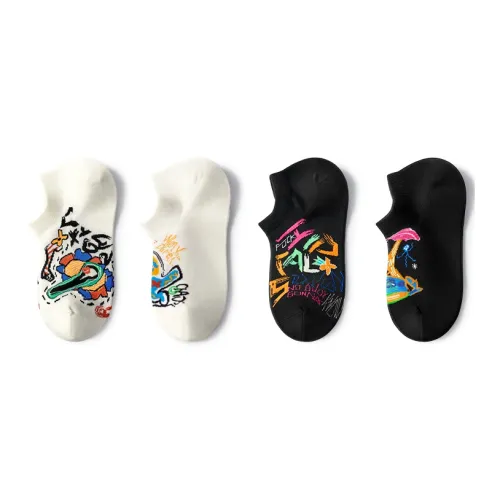 Mast Point Mast Point × Couple Socks 4 шт Черно-белая панда Женские No Show Носки