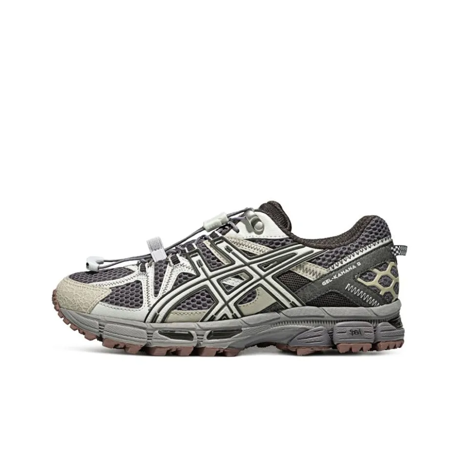 Asics Gel Kahana 8 Abrasion Resistant Breathable Rebound Low Top Trail Running Shoes Women's Gray Silver