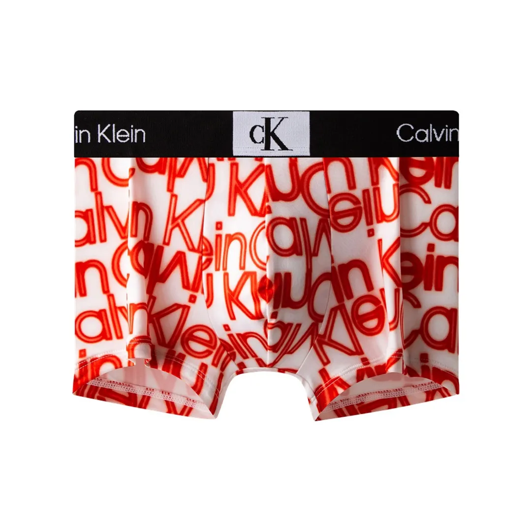 CALVIN KLEIN CK96 Series Boxer Shorts Men's 1 Pack White Base With Red Logo