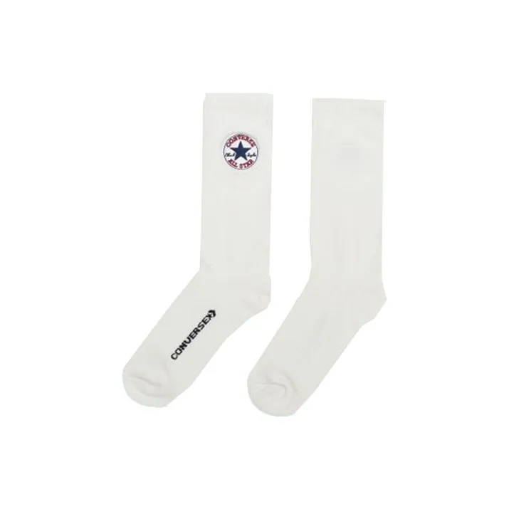 Converse Chuck Patch Mid Calf Socks Unisex 1 Pack White