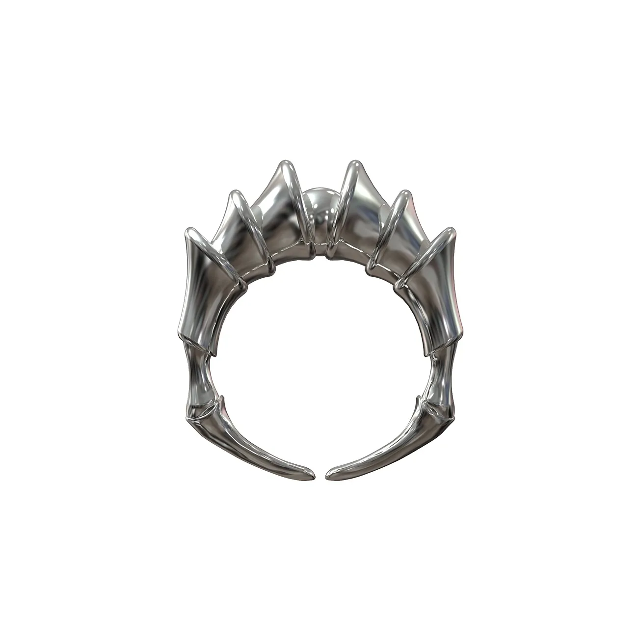 YURITAN Кольца из меди с покрытием из белого золота унисекс