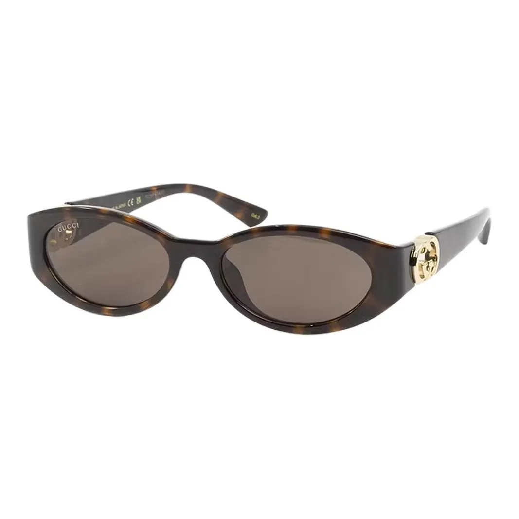 GUCCI OVAL SUNGLASSES Мужские Черепаховый