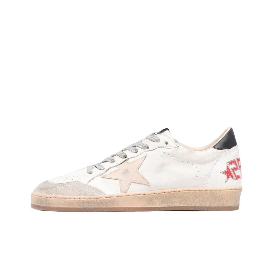 Golden Goose Ball Star Low Top Athletic Shoes, Skateboard Shoes Men's White