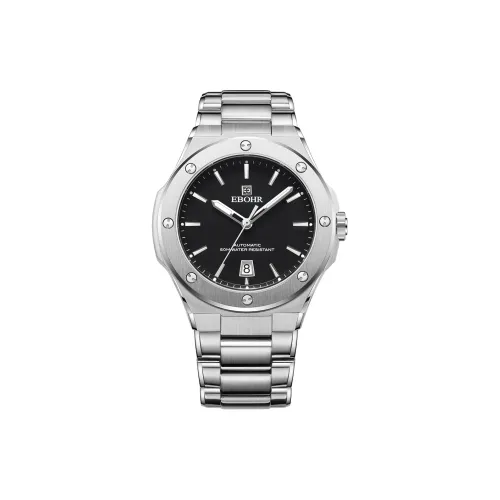 EBOHR Механические часы Movement для мужчин Explorer Collection, 44 мм, черный