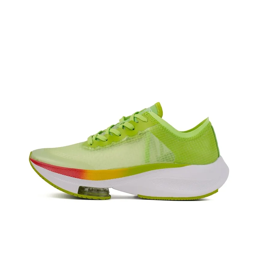 VOIT Амортизация Покрытие Отскок Устойчивый к истиранию Дышащий Низ Устойчивый Низкий Топ Беговые кроссовки Мужской Неоново-зеленый