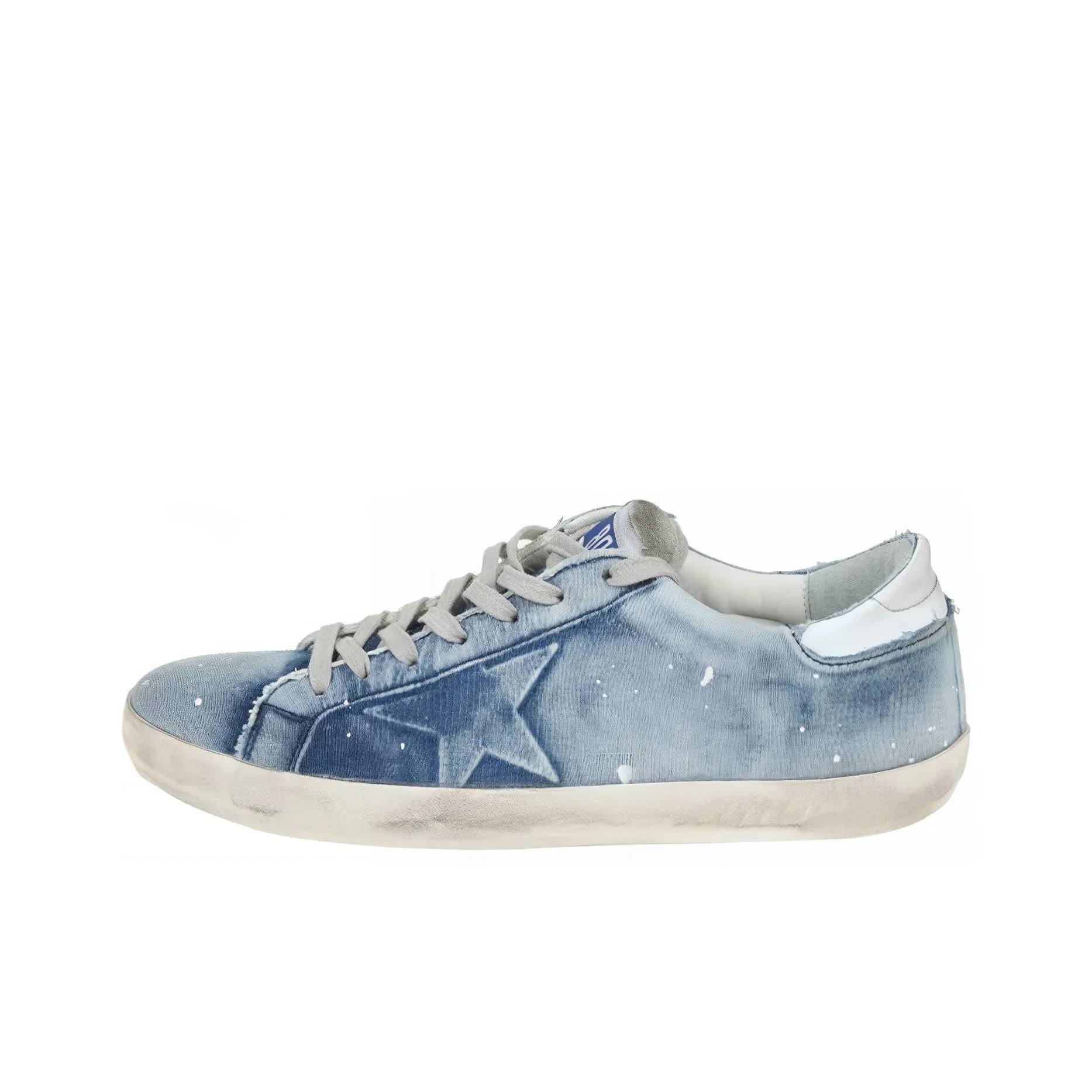 Golden Goose Stylish Skateboarding Shoes Men's Light Blue