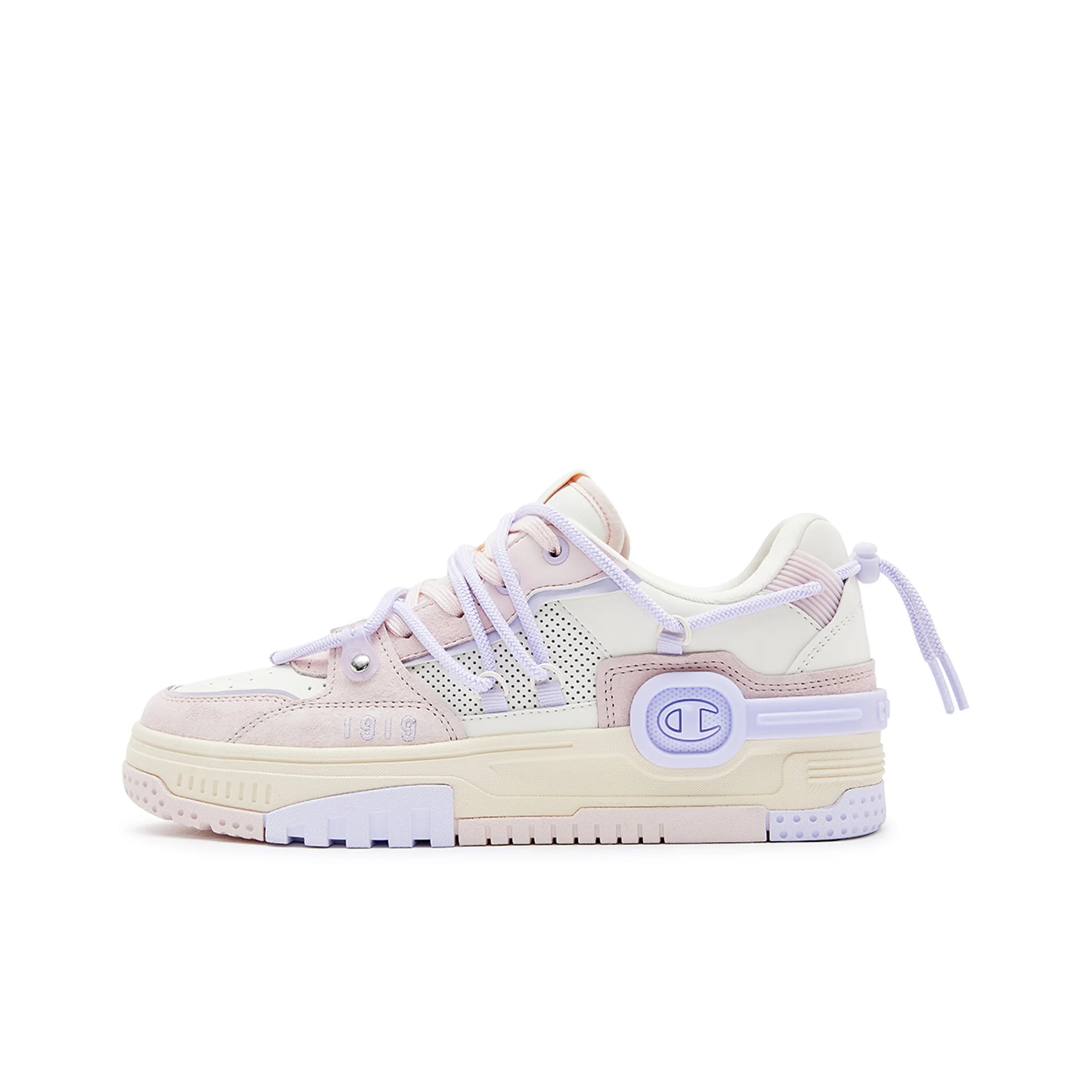 Champion Bumper V1 Наушники Trainer Low Топ Скейтборд Кроссовки Женские Светло-розовые