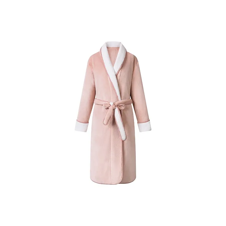 FREELASS Bath Robes Fall Winter Women's Pink