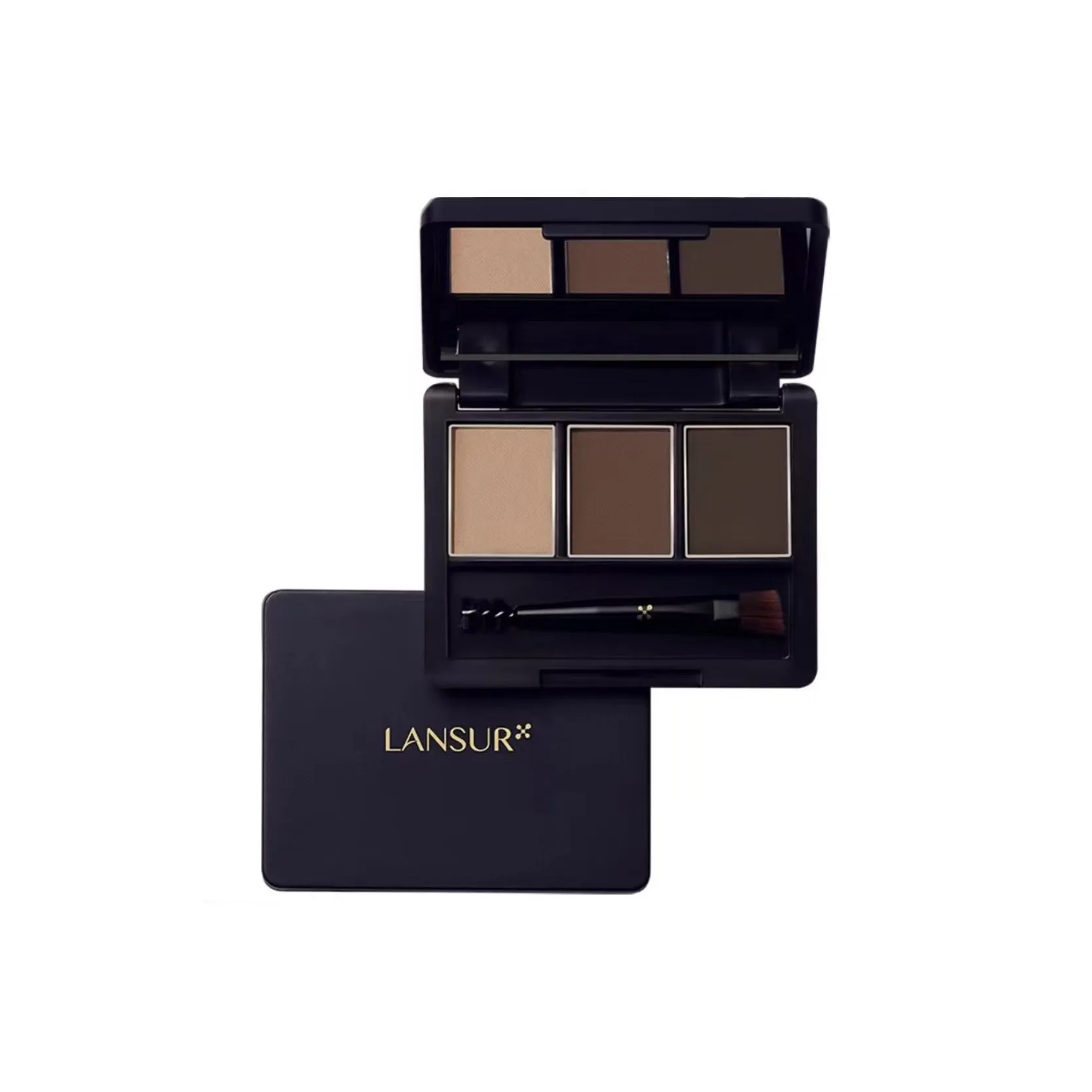 LANSUR Мягкий матовый Стайлинг Трехцветный Пудра для бровей Контуринг Тени для носа Макияж Палетка Легко смешивается 3г