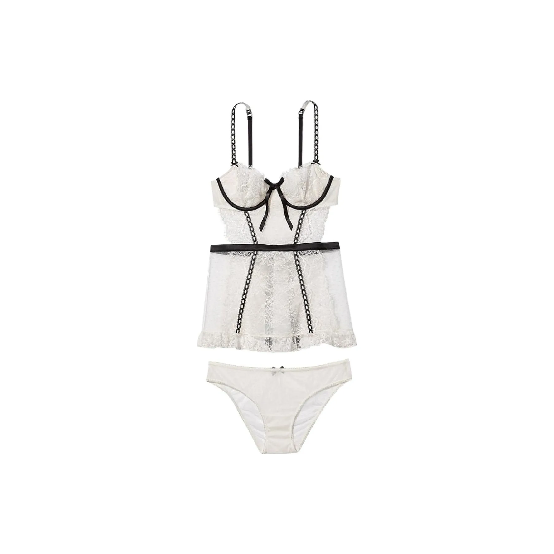 Victoria's Secret Pajama Set Women's Black White