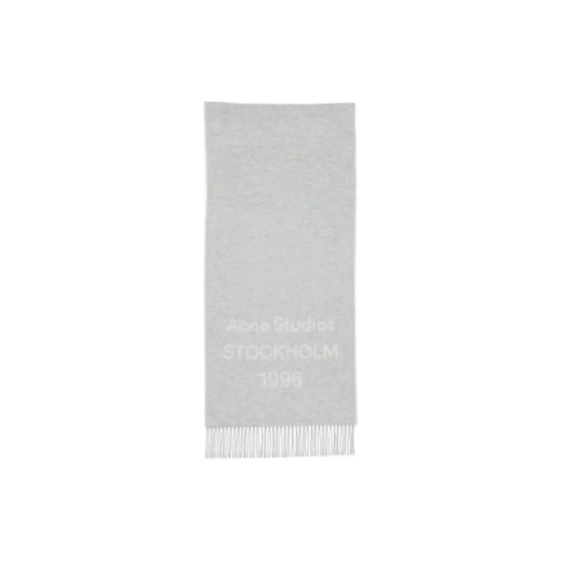 Acne Studios Logo Jacquard Fringed Scarf