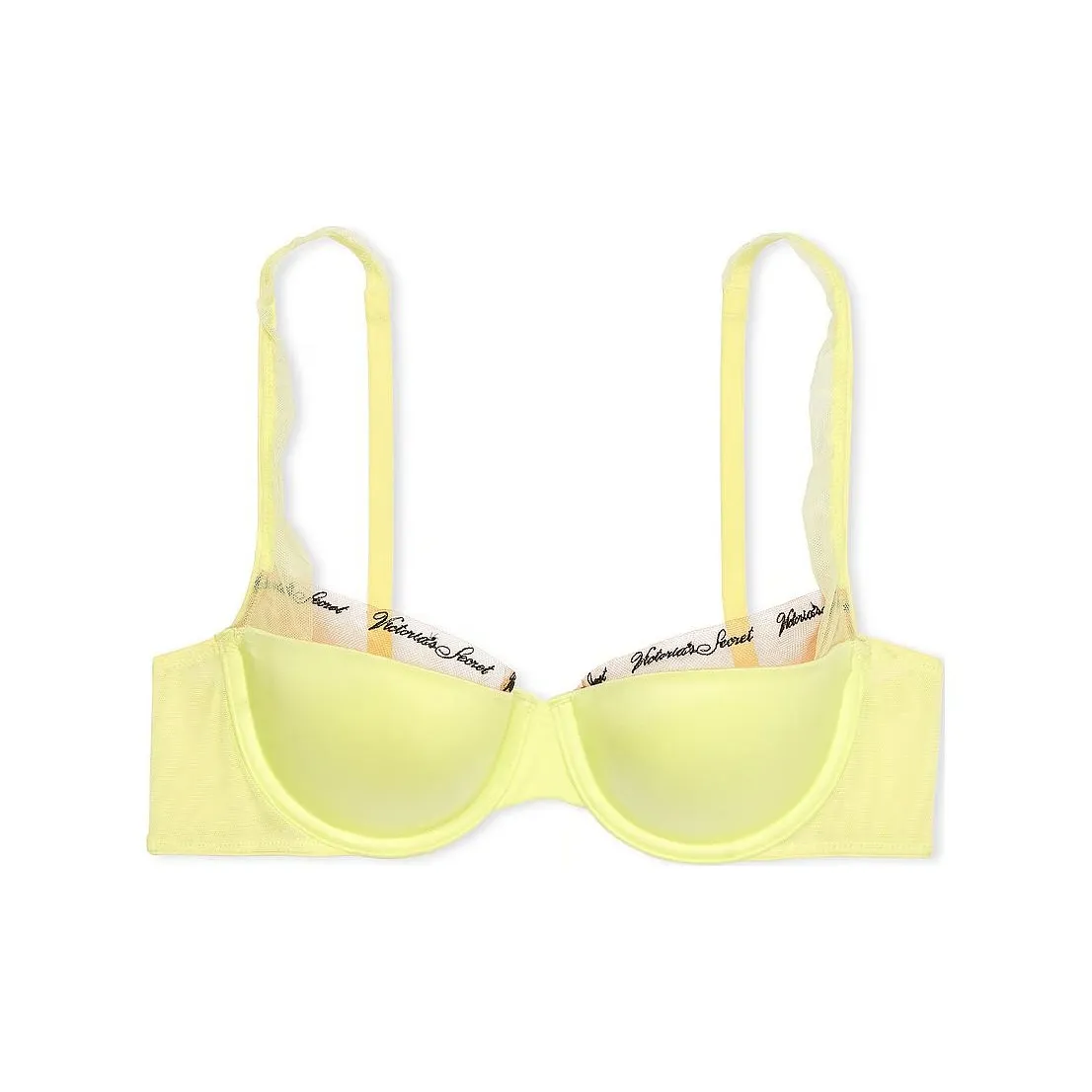 Victoria's Secret Розовый VERYSEXY Гладкий Логотип Вышивка Легко Подкладанный Бюстгальтер Balcone Женский Желтый