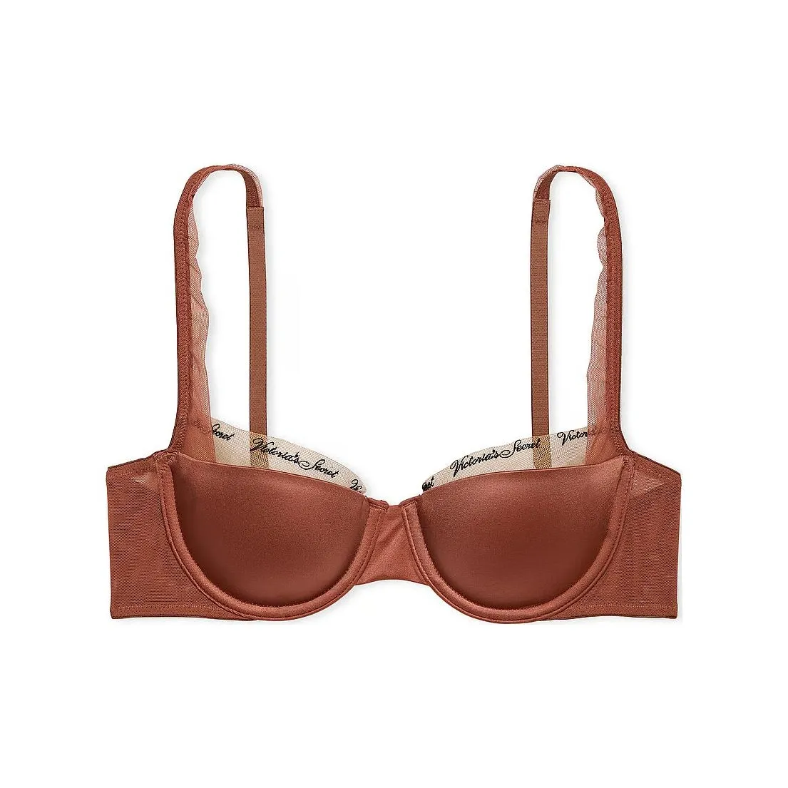 Victoria's Secret Розовый VERYSEXY Гладкий Логотип Вышивка Легко Подкладанный Бюстгальтер-балконет Женская Глина