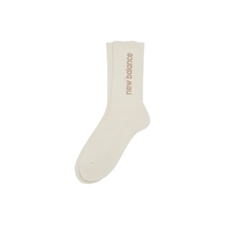 New Balance Mid-Calf Socks Men's 2 Pack Ecru