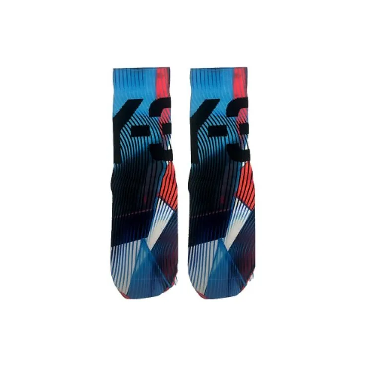 Y 3 High Knee Socks Unisex Red Blue Y 3 Высокие носки унисекс красные синие
