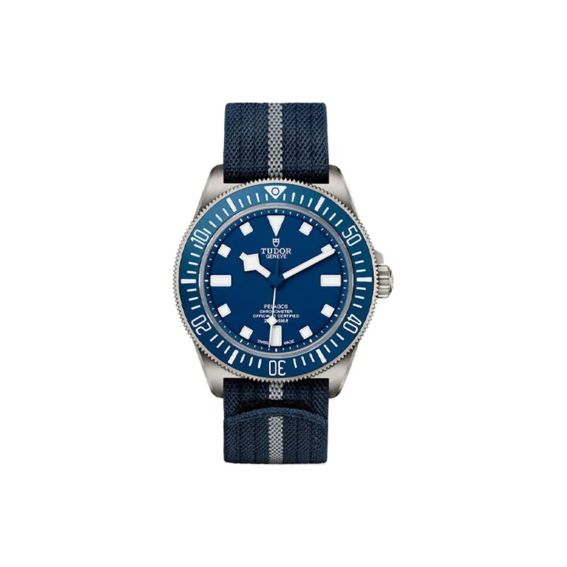 TUDOR Automatic Mechanical Movement Men's Watches Watch 42mm Blue Dial Titanium Watch Case Fabric Strap