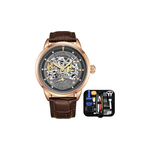 STUHRLING Автоматический Механический Часы Мужские Movement 44 мм Кофе