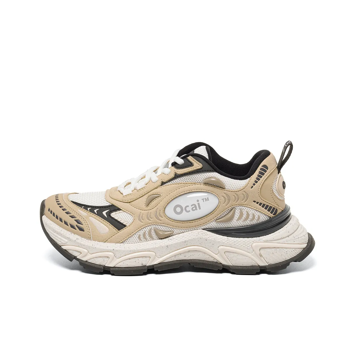 Ocai Runtech3,0 Slip Устойчивый к истиранию Низкий Топ Толстая подошва Кроссовки Унисекс Коричневый