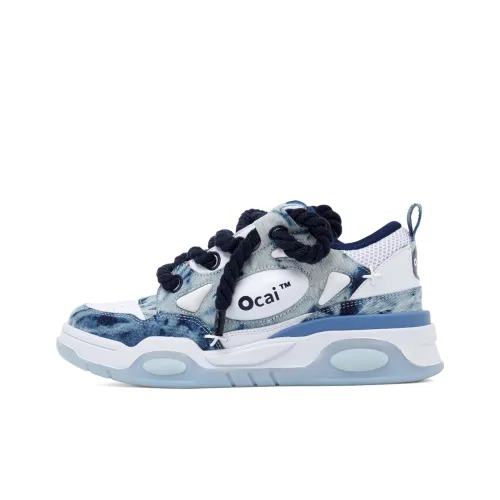 Ocai 001 RETRO Кроссовки для скейтбординга Низкие Промытый Бело-голубой Унисекс