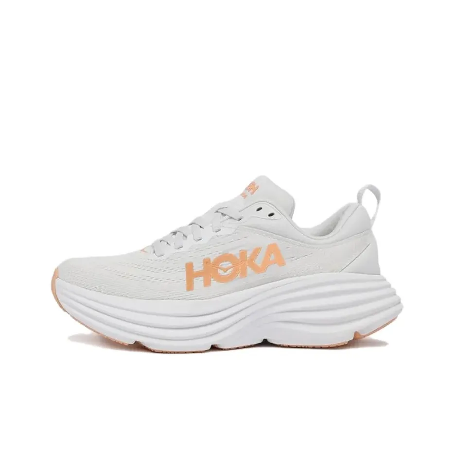 HOKA ONE ONE Bondi 8 White Cantaloupe Women's