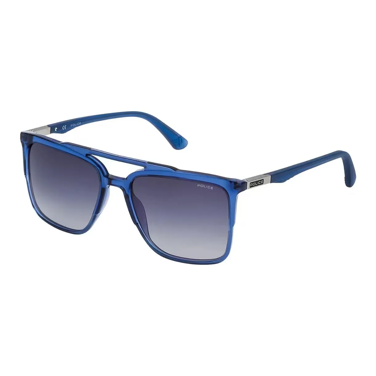 Police Acetate Aviator oversized Sunglasses Men's Blue