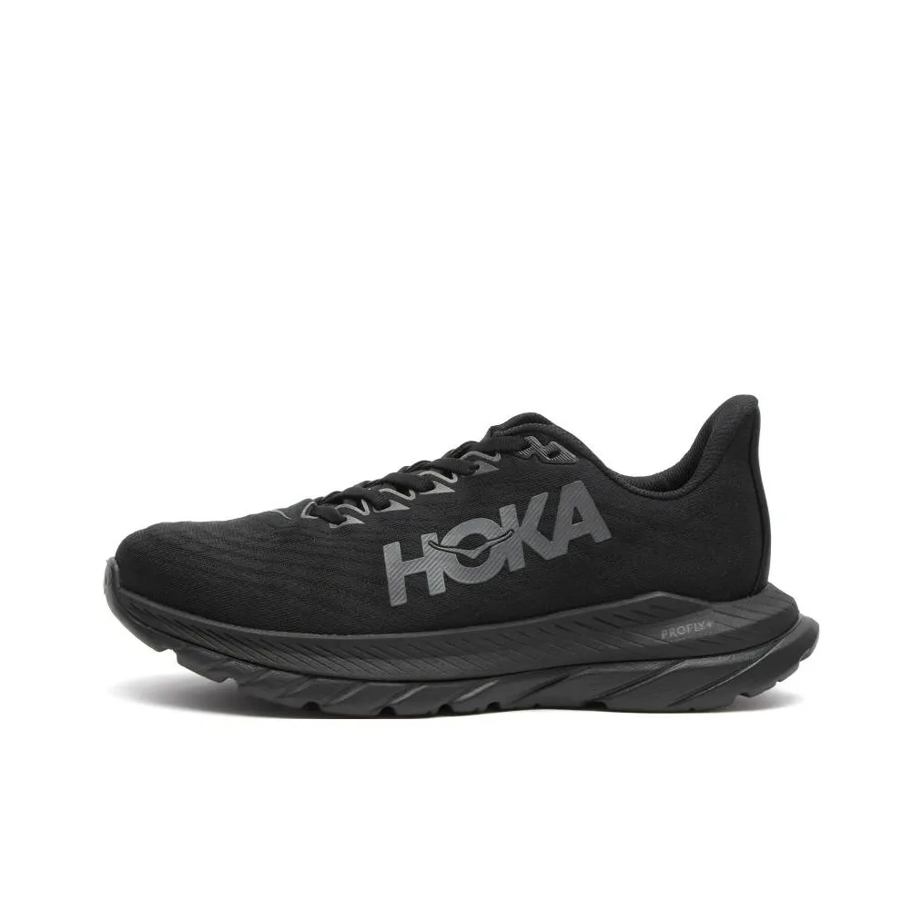 HOKA ONE ONE Mach 5 Anti Slip Wear Resistant Low Top Running Shoes Women's Black