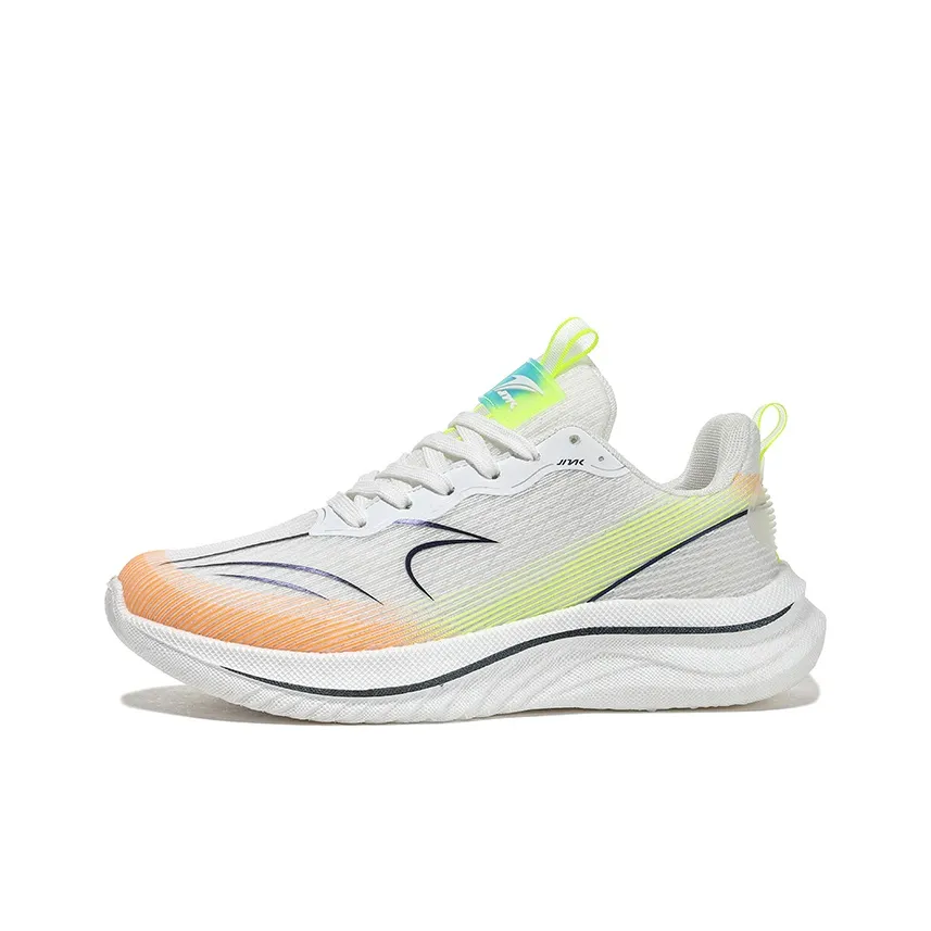 Kinglake Anti Slip Wear Resistant Low Top Running Shoes Unisex White Green
