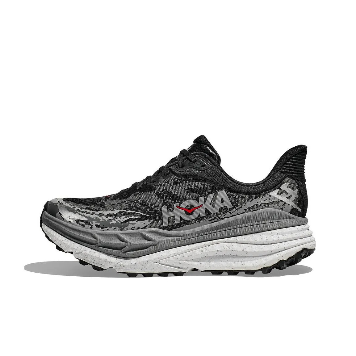 HOKA ONE ONE Stinson 7 Anti Slip Wear Resistant Low Top Trail Running Running Shoes Men's Black