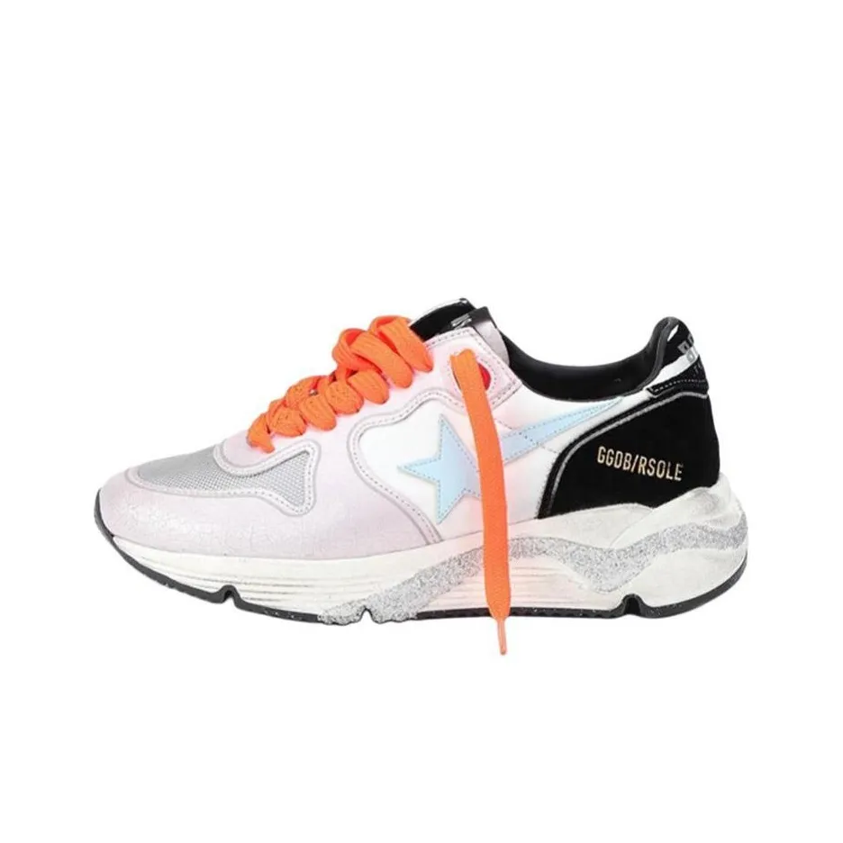 Golden Goose Running Sole Low Top Casual Shoes Women's White Blue