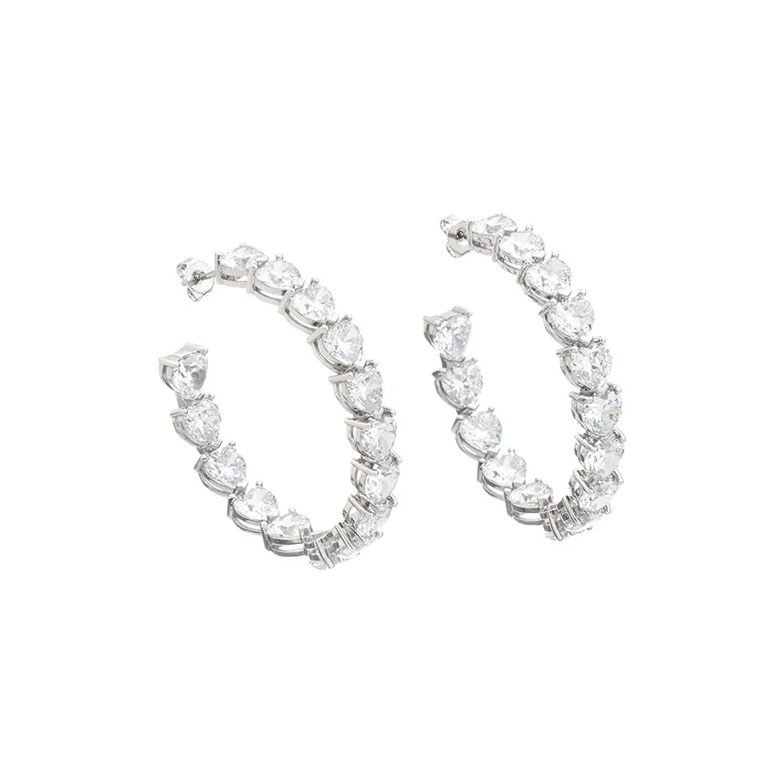 CHIARA FERRAGNI Zirconia Water 18K Gold Plated Italian Advanced Earrings Women's
