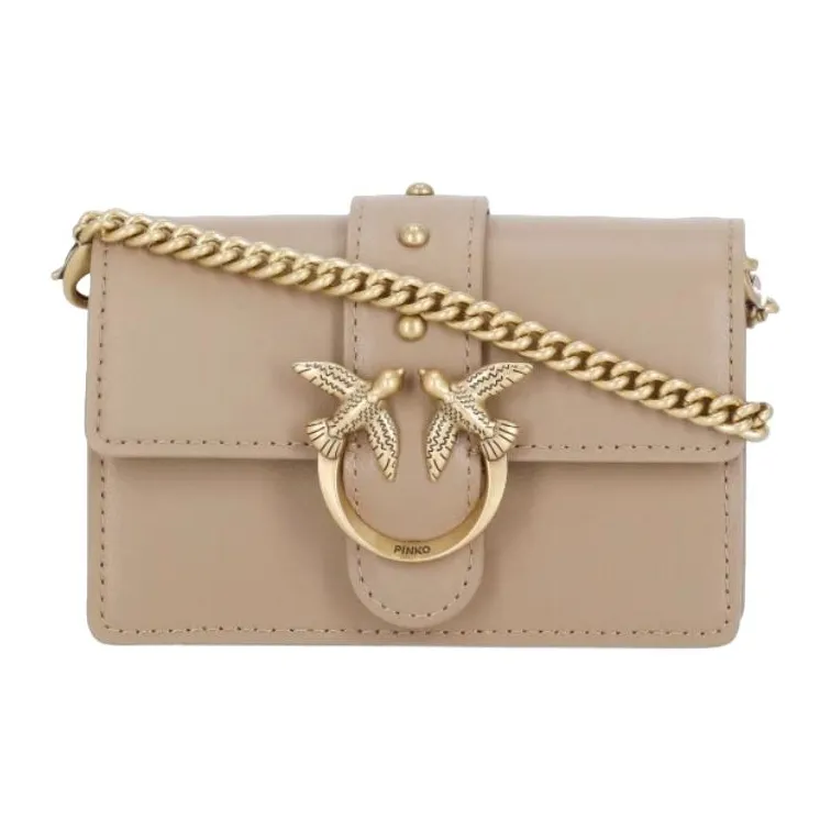 PINKO с коровьей кожей и полиуретаном сумка через плечо женская коричневый