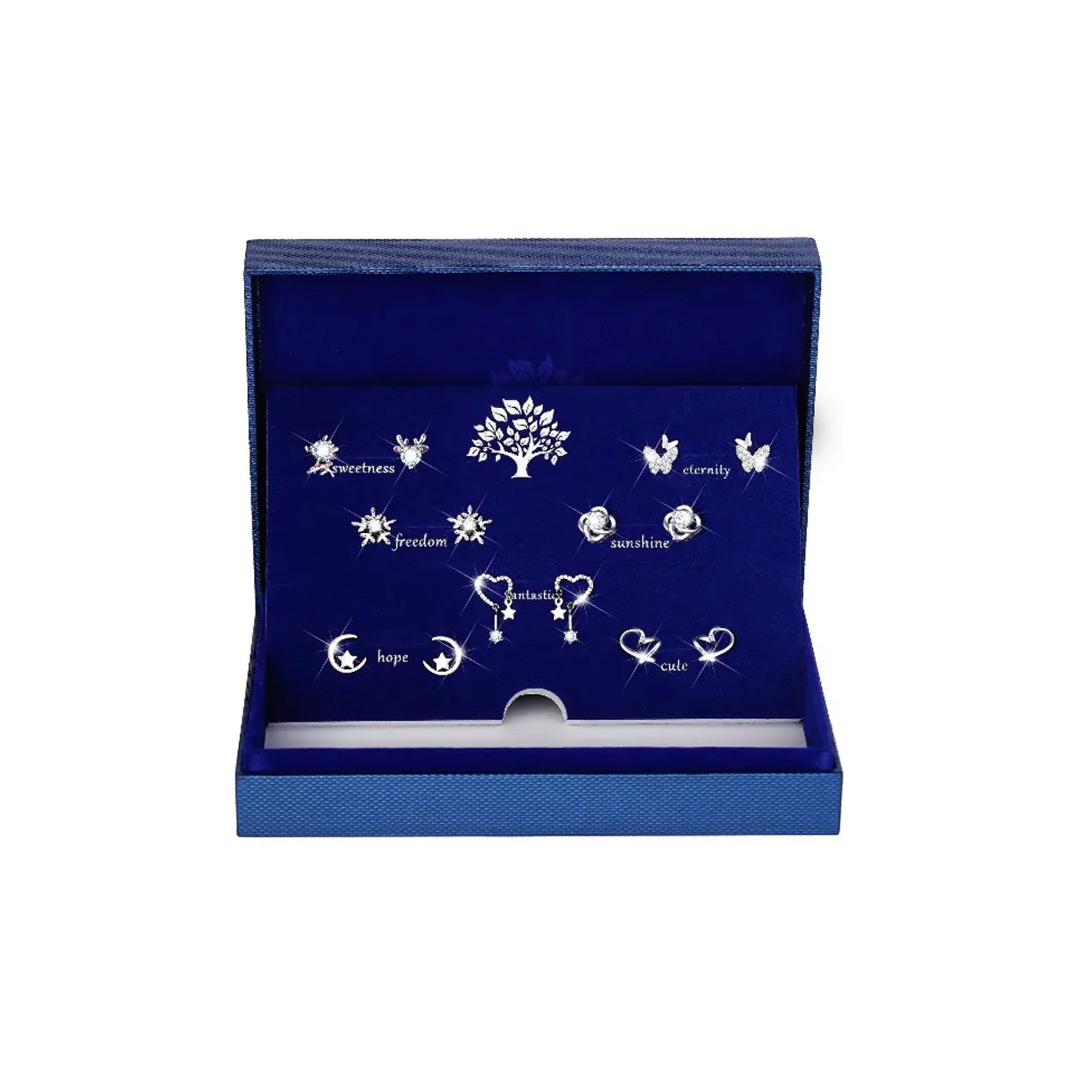 HANYUDIE 999 Fine Серебряный Ухо Заклепки Серьги-гвоздики Женские Изысканная шкатулка Бестия Подарок на день рождения Предметы