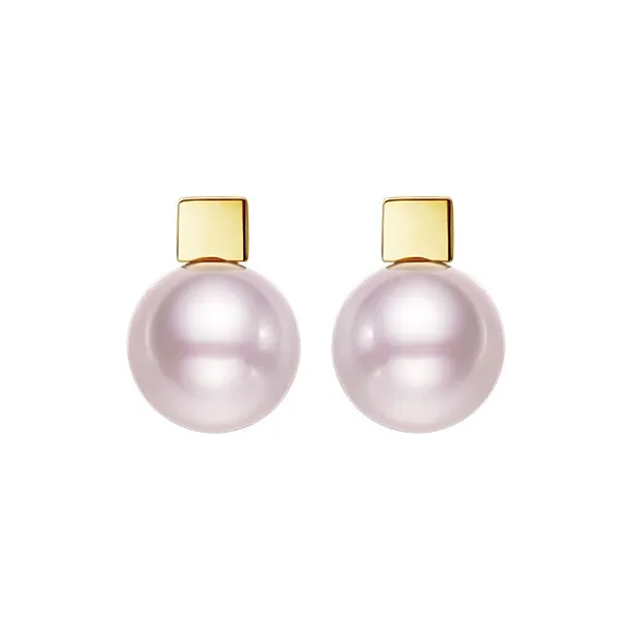 CIRCLE Saltwater Pearl Stud Earrings Women's