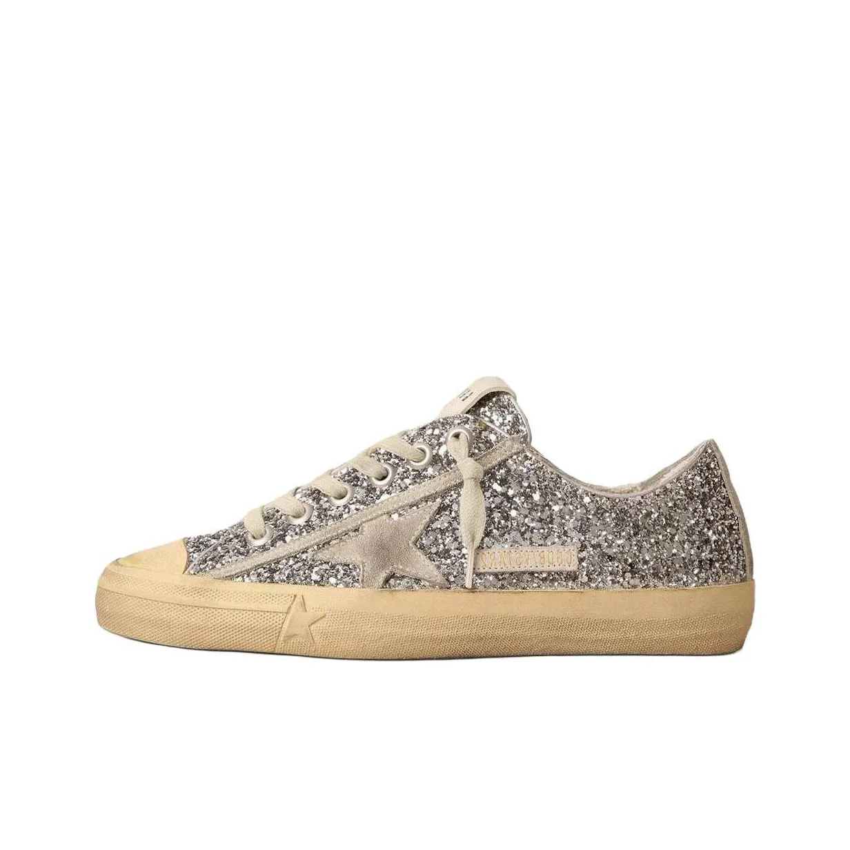 Golden Goose V Star Glittered Sneakers