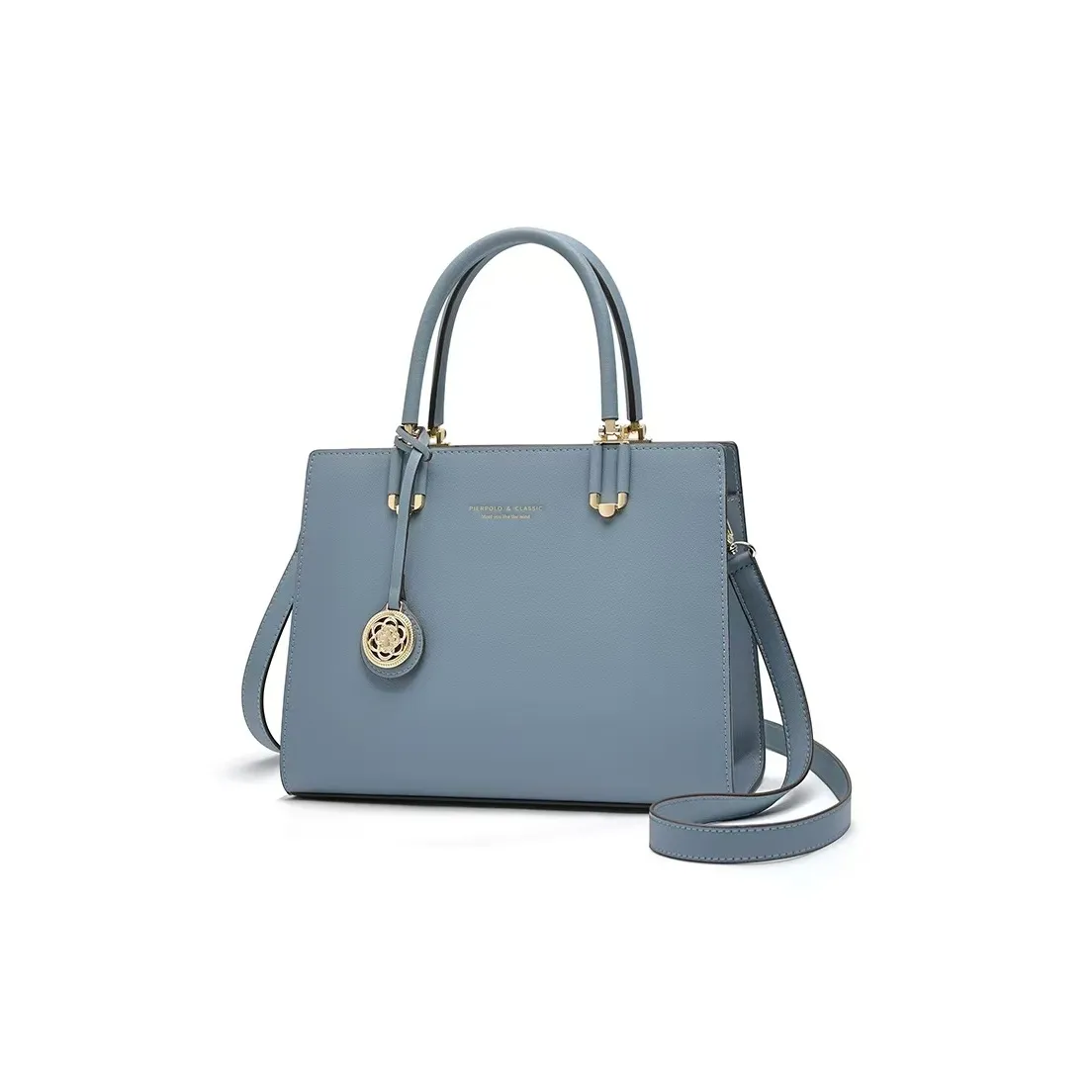 PIERPOLO Сумка Mommy из коровьей кожи сумка на одно плечо стандартная женская серо-голубая бордовая экрю