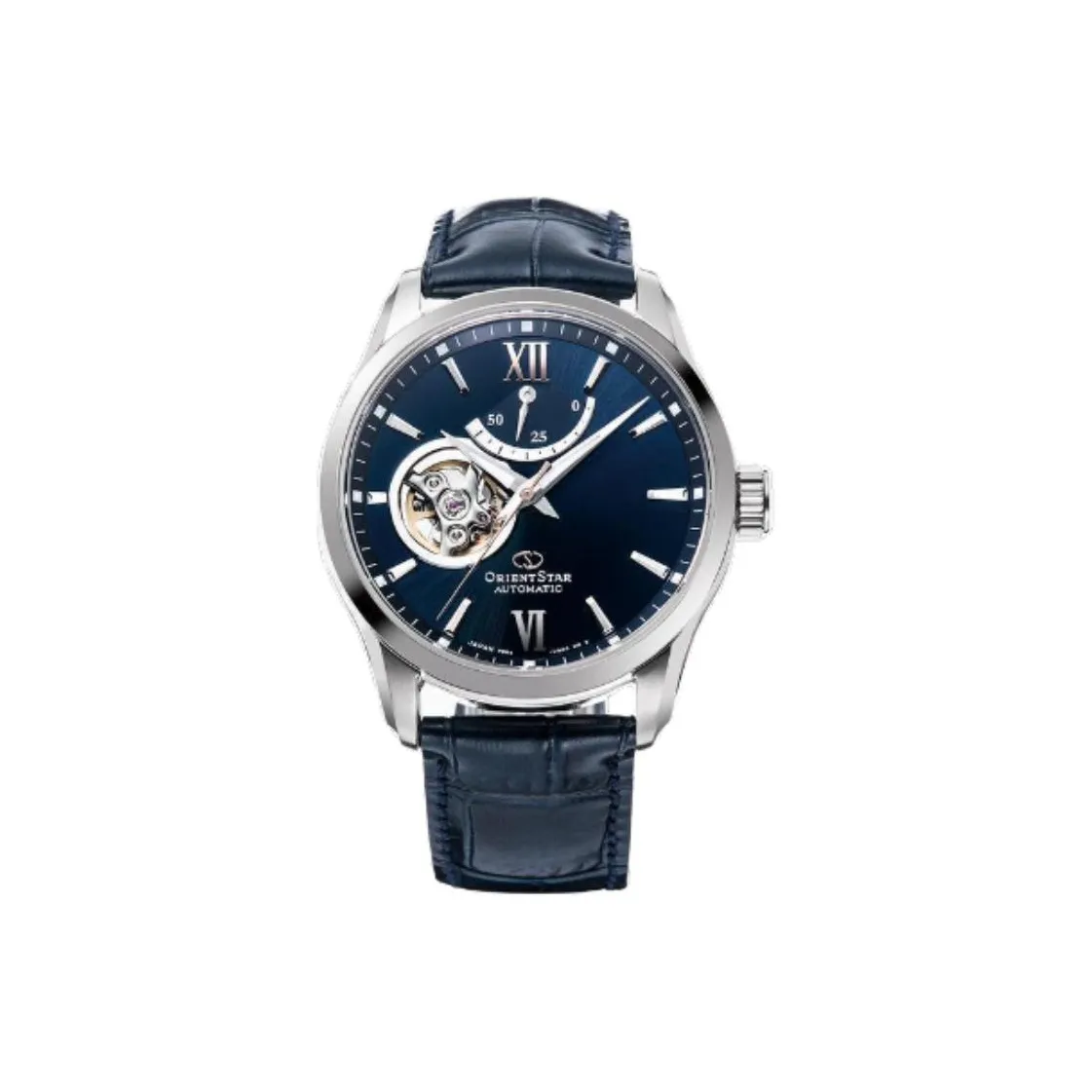 ORIENT STAR Automatic Mechanical Movement Cowhide Strap Watch 39.3mm Men's Watches Cut-Out Dial