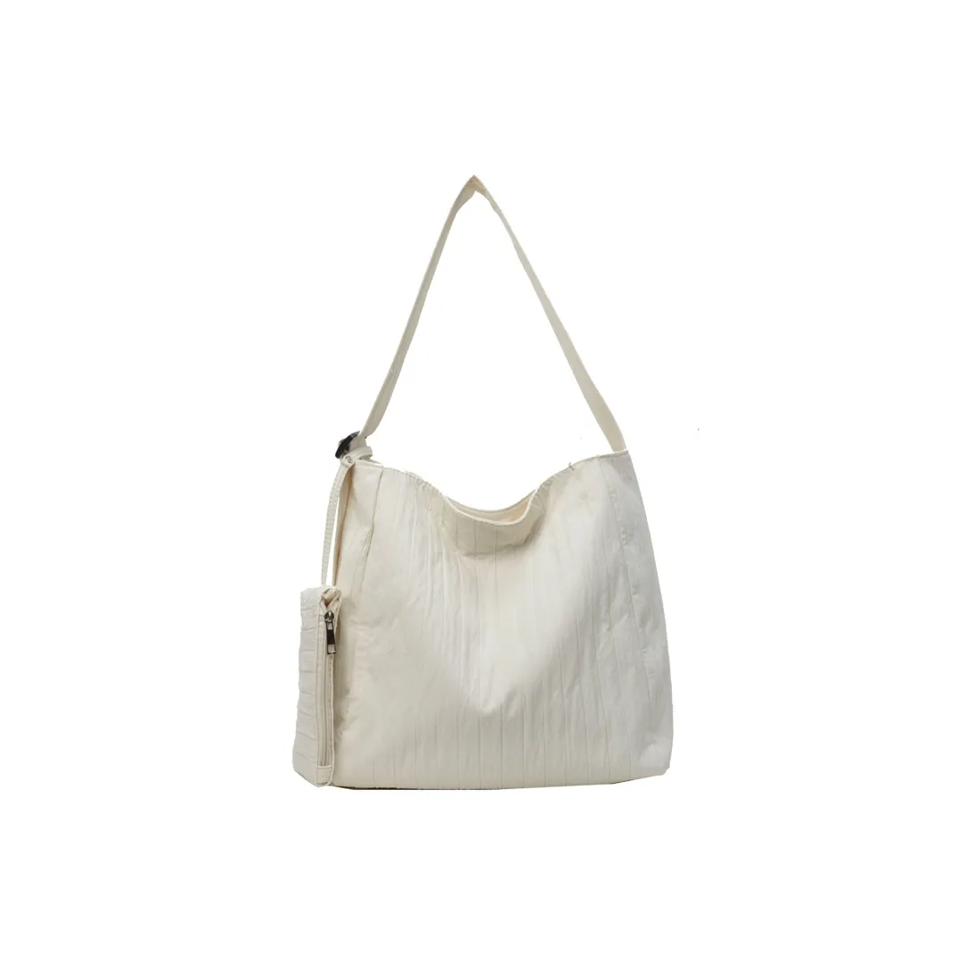 HCXK Polyester Tote Bag, Shoulder Bag Regular Women's Black/Ivory/Light Pink/Light Yellow
