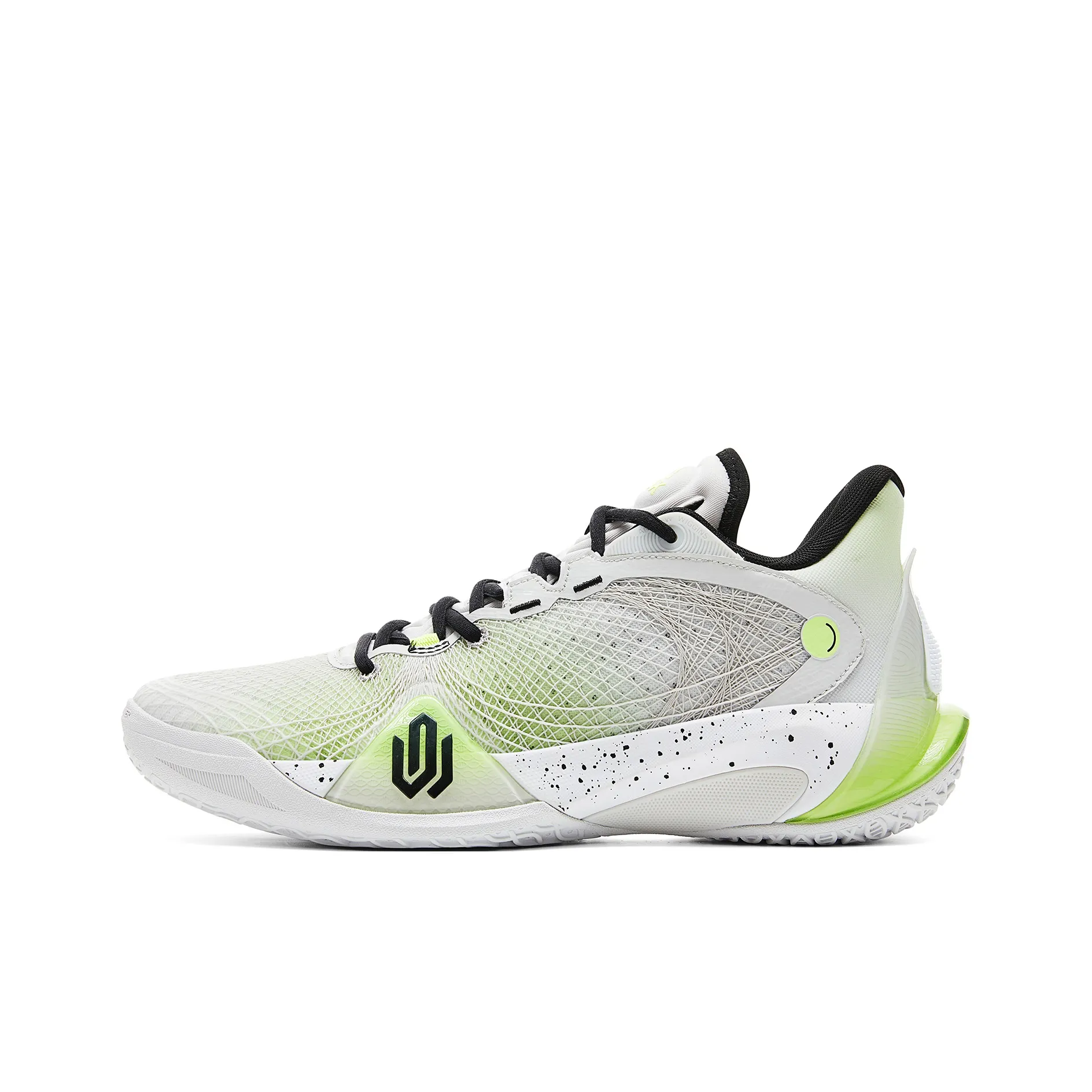 PEAK Vikings Gift 2nd Generation Basketball Shoes Men's Low Top Light Gray Neon Green