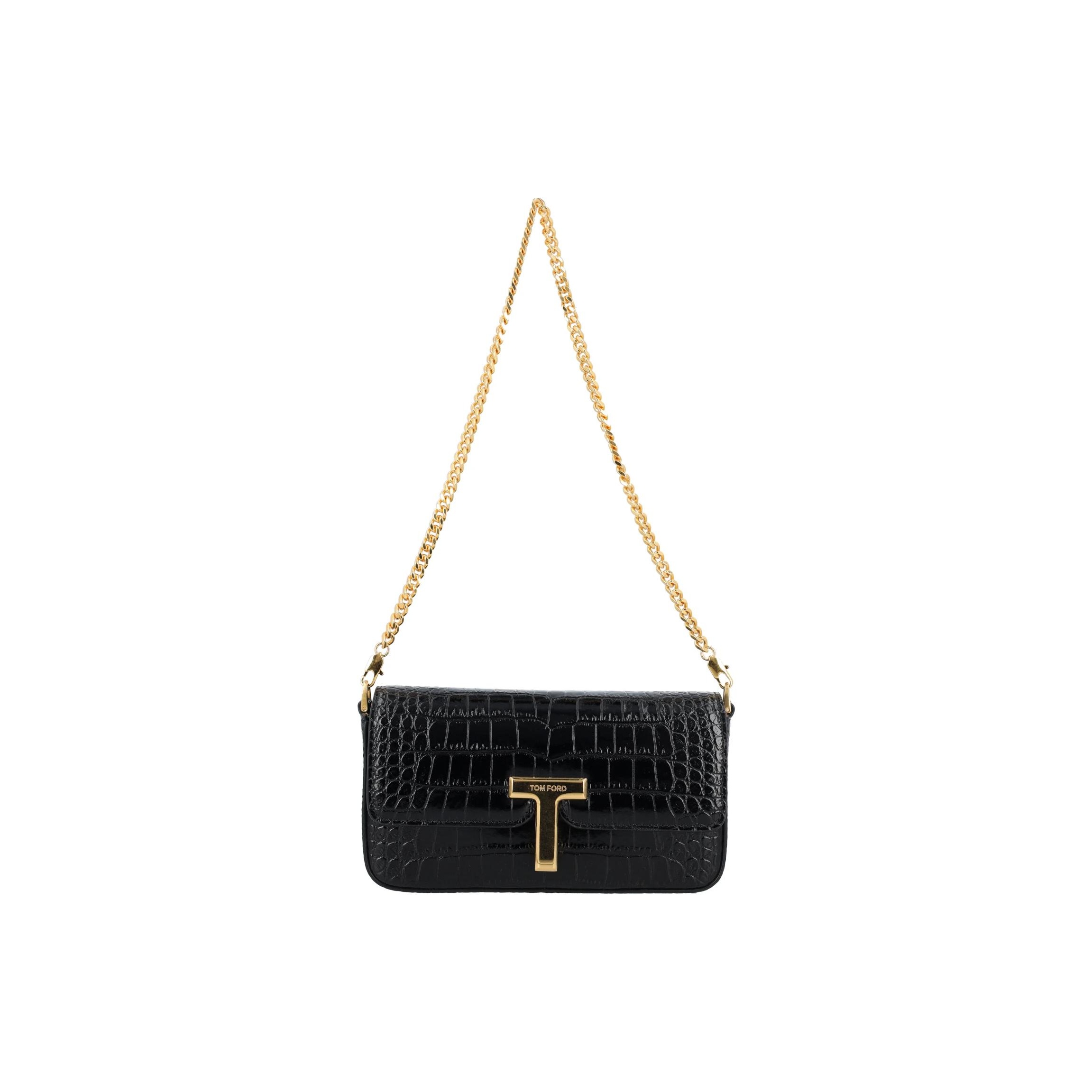 TOMFORD シャイニー スタンプ エンボス ウォリス ミニ バッグ TOM FORD Shiny Stamped Embossed Wallis Mini Bag - POIZON