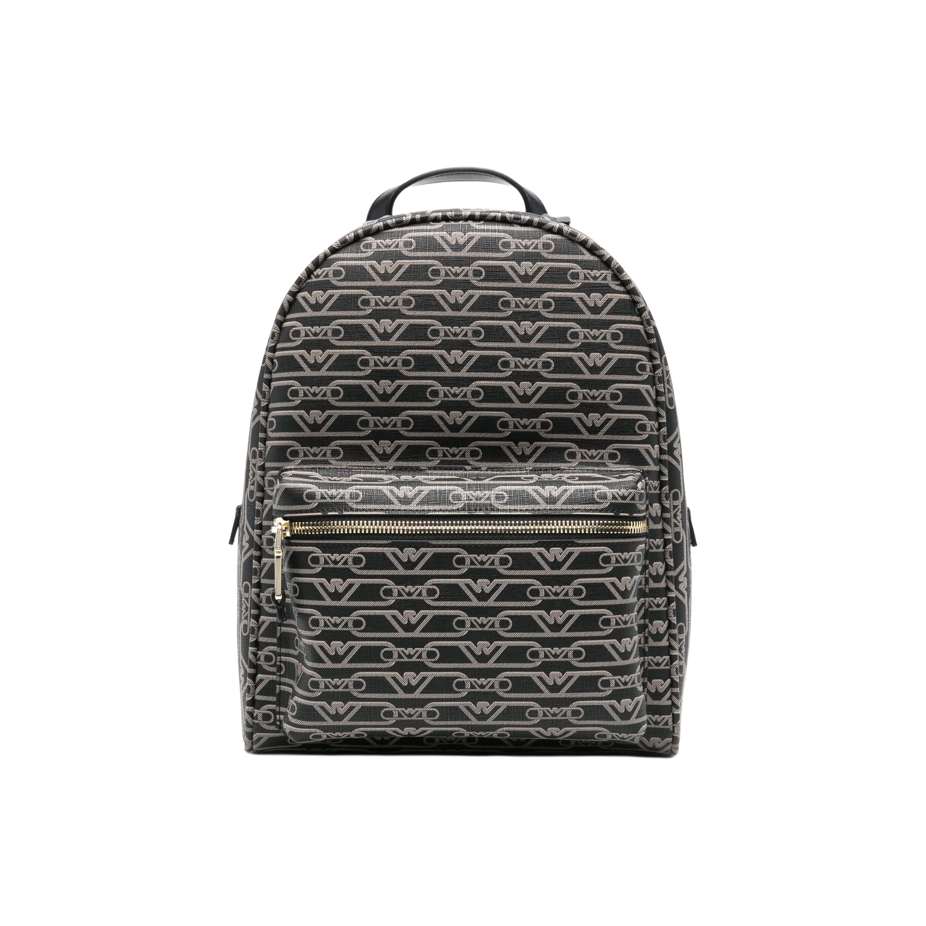 EMPORIO ARMANI PVC Backpack Women's Black & Light Beige