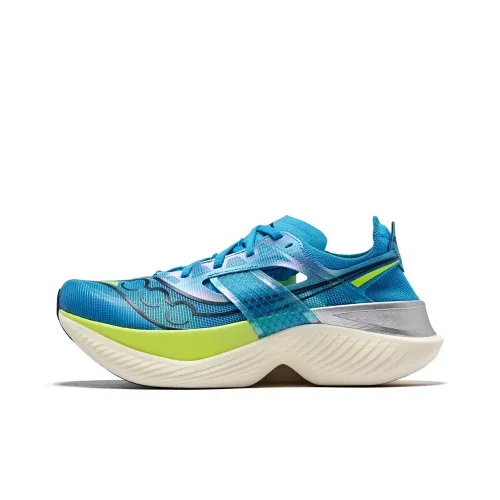 Saucony Endorphin Elite Беговые кроссовки Низкие Сине-зеленые Мужские