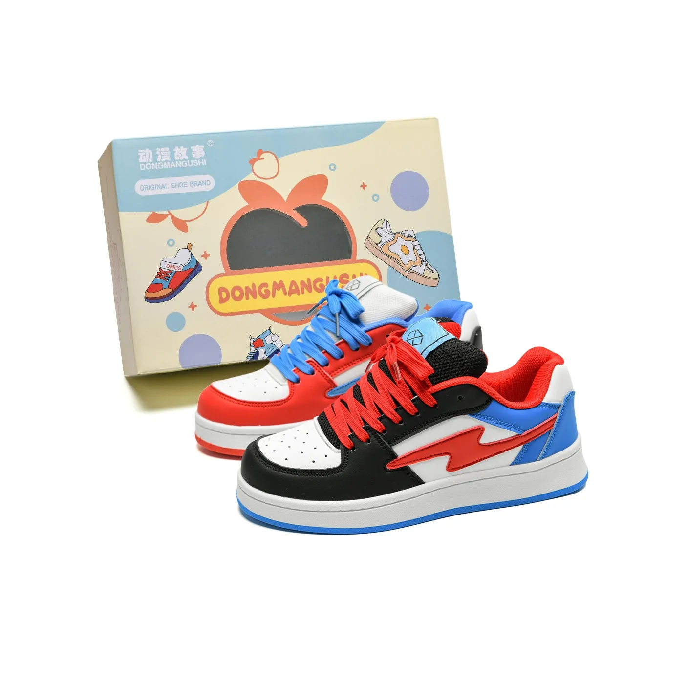 Anime Story Anti-Slip Wear-Resistant Lightweight Breathable Low-Top Skateboard Shoes Unisex