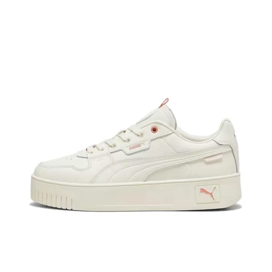 PUMA Carina Street Устойчивые к истиранию Низкие Кроссовки для скейтбординга Женские Цвет Слоновая кость