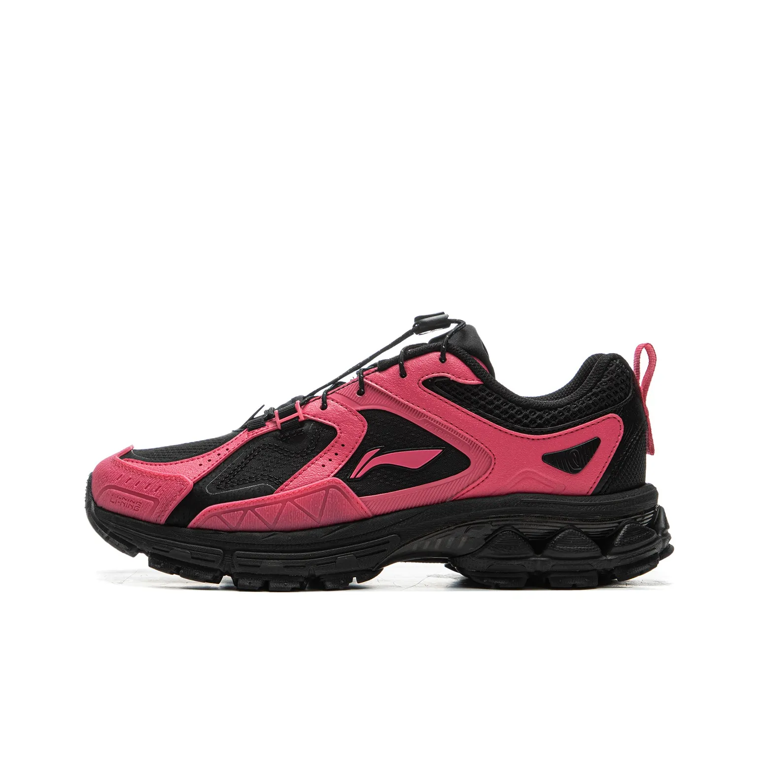 LiNing Support 2.0 Trail V2 Anti Slip Wear Resistant Low Top Sprint Running shoes low-top Women's Black Pink
