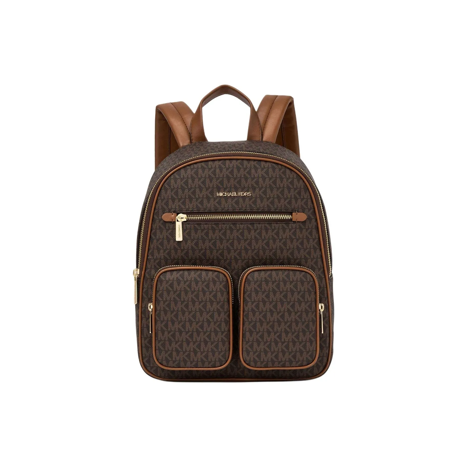 MICHAEL KORS Jet Set Item Coated Canvas Backpack Medium Size Women's Brown