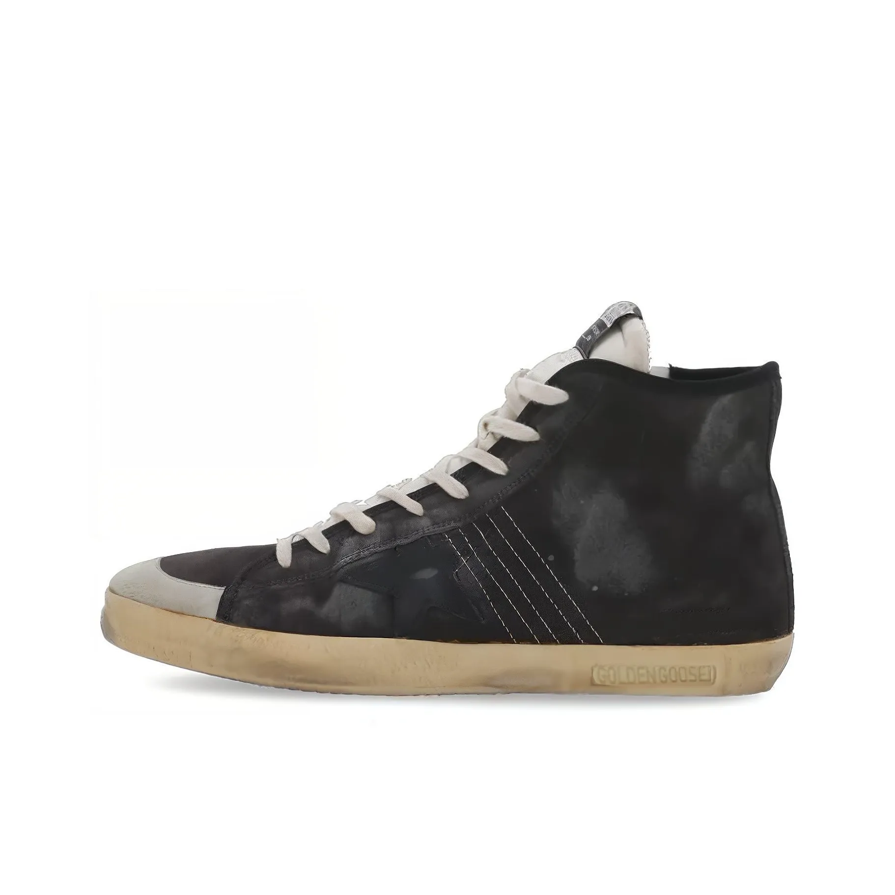 Golden Goose Francy Stylish Skateboarding Shoes Men's Black Vintage Version